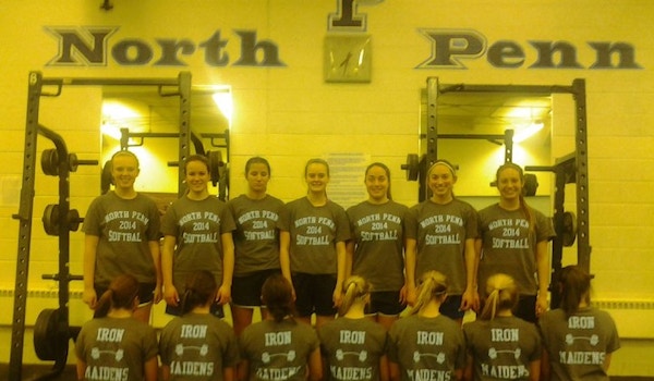 Picture of North Penn Softball Team Weight Lifting Workout Custom T-Shirt Design North Penn Softball Team Weight Lifting Workout T-Shirt Photo