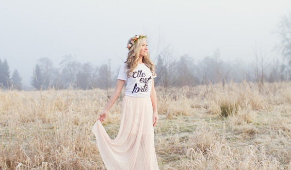 Picture of Elle Est Forte (She Is Strong) Custom T-Shirt Design Elle Est Forte (She Is Strong) T-Shirt Photo