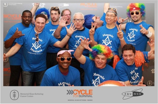 Masonic Manics At The Cycle For Survivor Cancer Fundraiser T-Shirt Photo