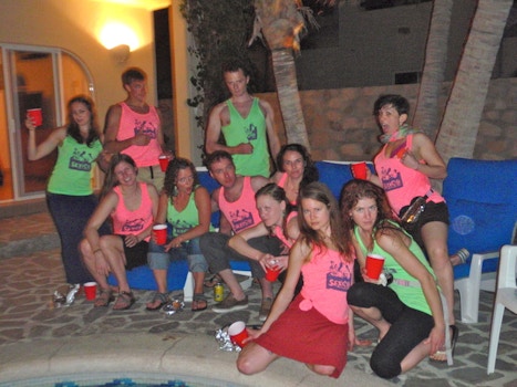 Best Suprise Wedding Gift Ever  Friends In Mexico With Custom Neon Tanktops! T-Shirt Photo