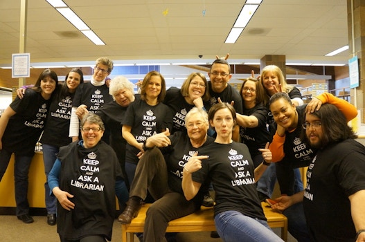 Keep Calm And Ask A Librarian T-Shirt Photo