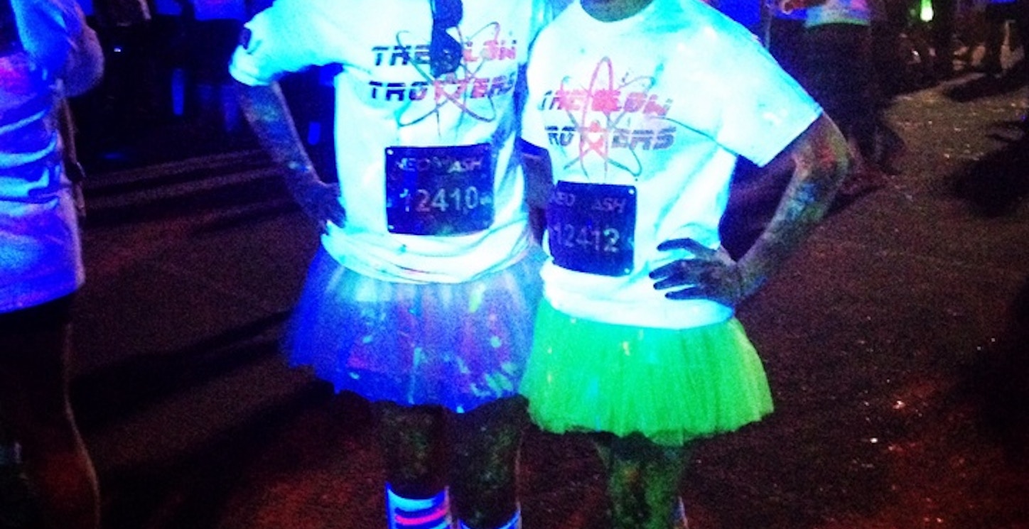 The Glow Trotters Take On The Neon Dash In San Antonio  T-Shirt Photo