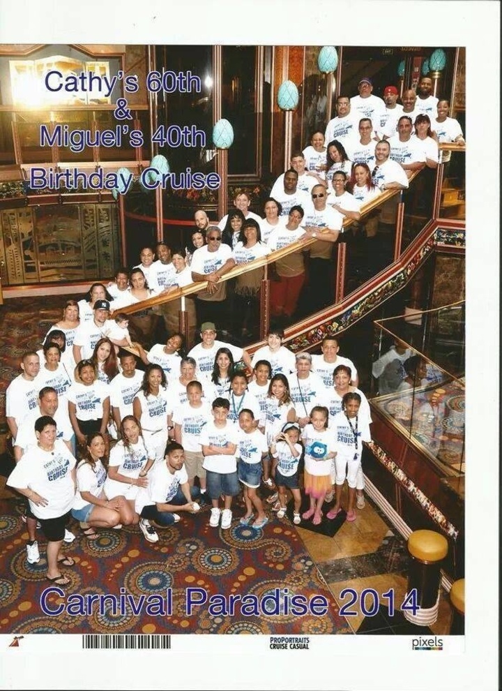 Cathy And Miguel Birthday Cruise T-Shirt Photo