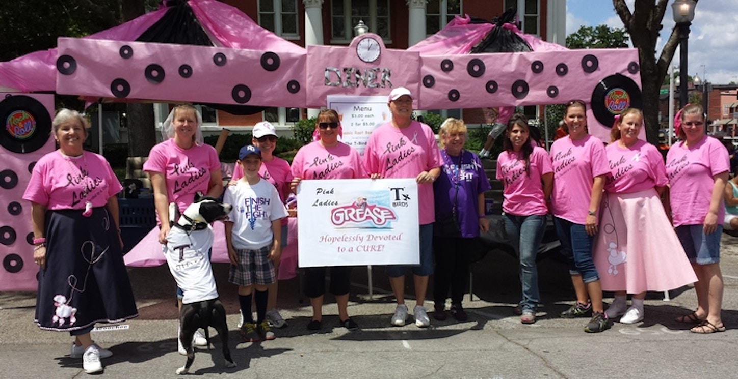 Lacoochee Eagles Pink Ladies Hopelessly Devoted To A Cure T-Shirt Photo