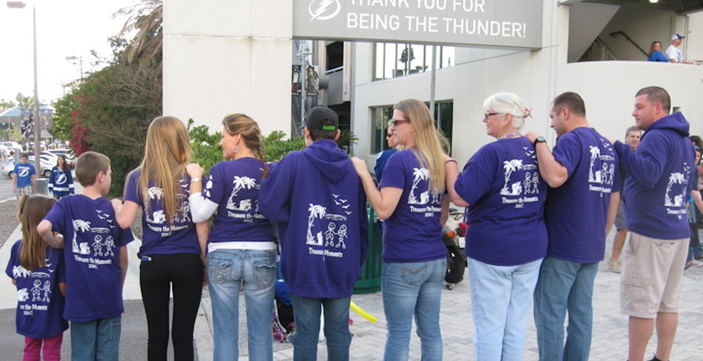 Purple Hockey Night In Tampa T-Shirt Photo