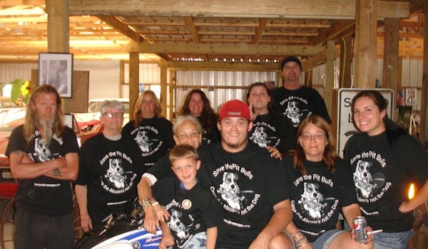 Four Generations Of One Family Showing Support For Pit Bulls T-Shirt Photo