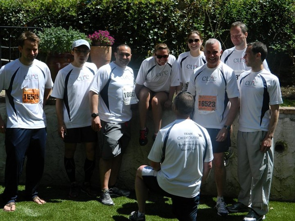 Team Credit Suisse For Cure Childhood Cancer T-Shirt Photo
