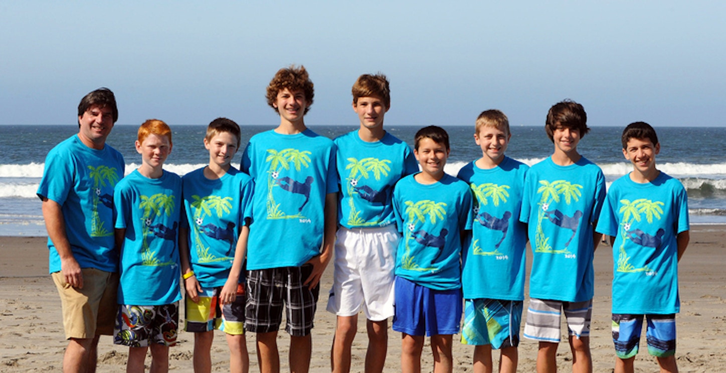 Picture of Soccer At Stinson Beach Custom T-Shirt Design Soccer At Stinson Beach T-Shirt Photo