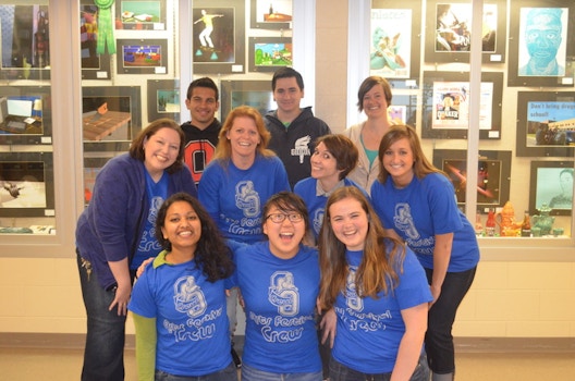 Teachers And Students Rockin' Our Arts Festival Crew Shirts! T-Shirt Photo