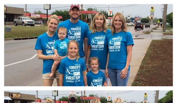 Picture of James's 25th Marathon Custom T-Shirt Design James's 25th Marathon T-Shirt Photo