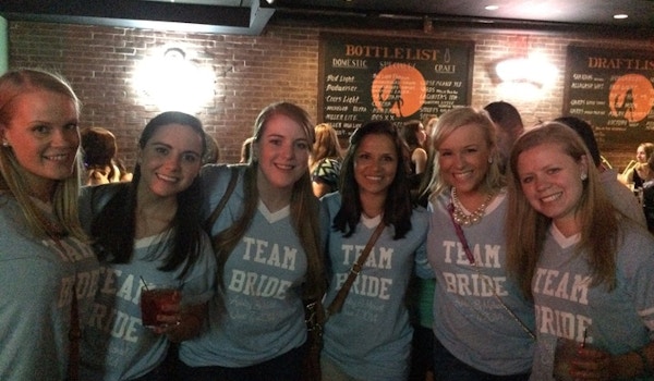 Picture of Team Bride Singing "Wagon Wheel" At The Piano Bar! Custom T-Shirt Design Team Bride Singing "Wagon Wheel" At The Piano Bar! T-Shirt Photo