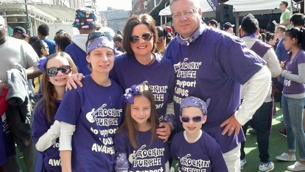 Rockin' Purple Nyc Walk For Lupus Awareness T-Shirt Photo