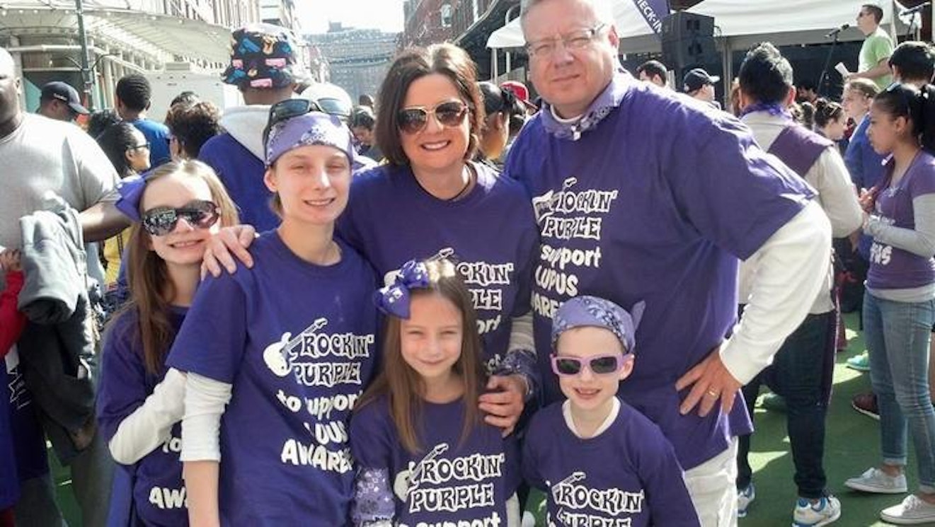 Rockin' Purple Nyc Walk For Lupus Awareness T-Shirt Photo