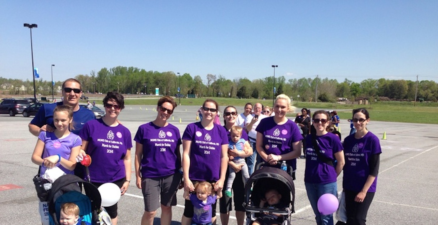 Picture of March For Babies Moms Club Of California, Md Custom T-Shirt Design March For Babies Moms Club Of California, Md T-Shirt Photo