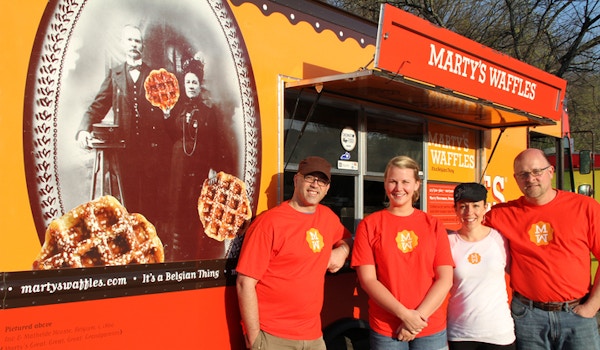 Marty's Waffles Food Truck Crew T-Shirt Photo