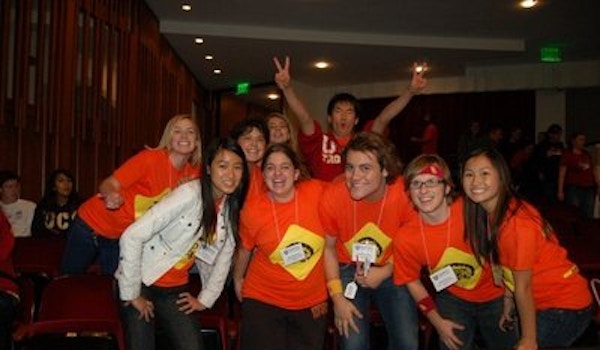 Usc Students Showing Their Trojan Spirit At A Conference T-Shirt Photo