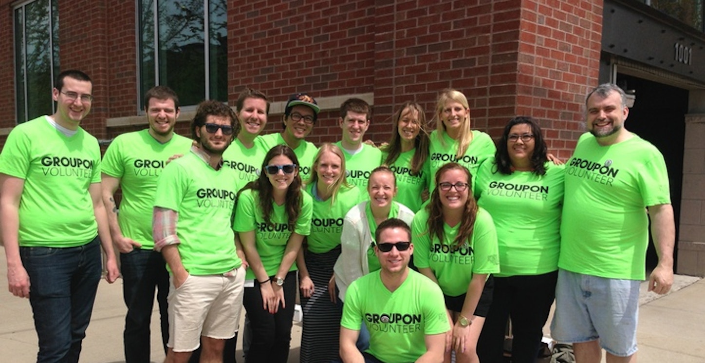 Groupon Employee Volunteers T-Shirt Photo