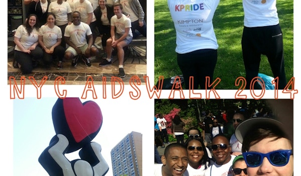 K Pride Represents At Aidswalk Nyc 2014 T-Shirt Photo