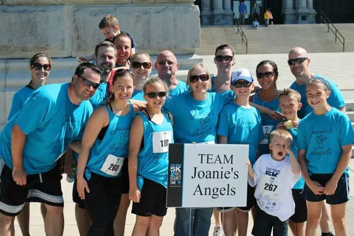 Teal Ribbon 5k In Memory Of Joan Staples. T-Shirt Photo