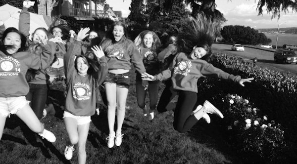 Jumping For Joy In Our Volleyball Championship Sweatshirts! T-Shirt Photo