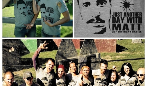 Picture of Matt's Birthday Battle Custom T-Shirt Design Matt's Birthday Battle T-Shirt Photo