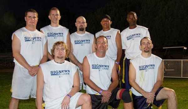 Picture of Sig News Flag Football Team Custom T-Shirt Design Sig News Flag Football Team T-Shirt Photo