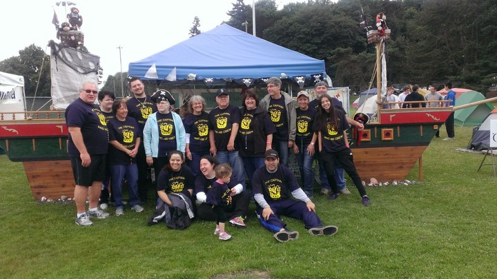 Captain And His Crew At Relay For Life 2014   Seatle T-Shirt Photo