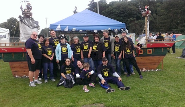 Captain And His Crew At Relay For Life 2014   Seatle T-Shirt Photo