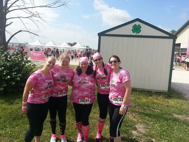 Dirty Girl Mud Run 2014  Team Boobie Brigade T-Shirt Photo