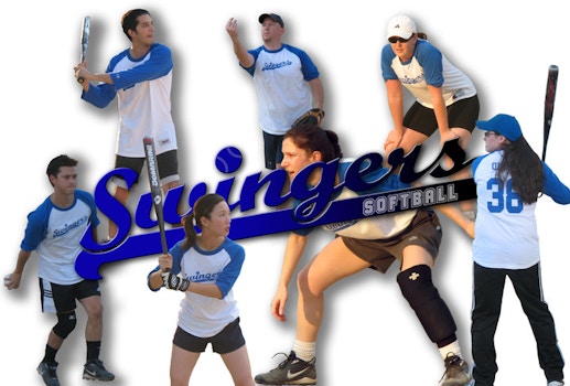 Our Co Ed Swingers Team In Action. T-Shirt Photo