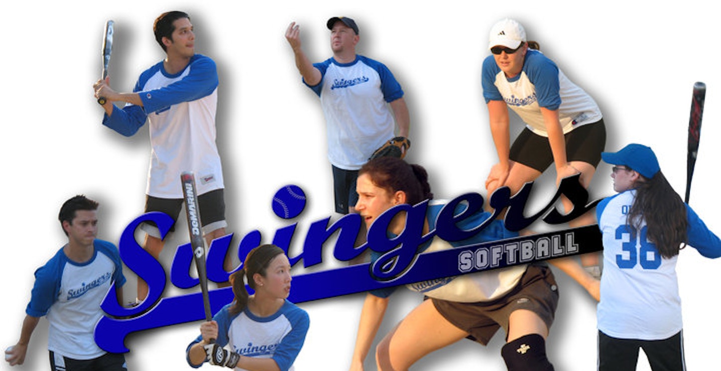 Our Co Ed Swingers Team In Action. T-Shirt Photo
