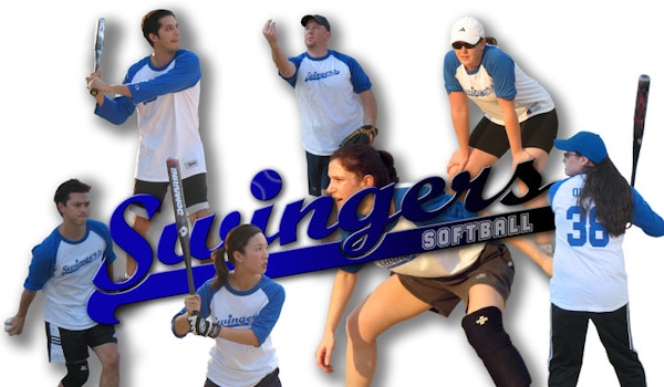 Picture of Our Co Ed Swingers Team In Action. Custom T-Shirt Design Our Co Ed Swingers Team In Action. T-Shirt Photo