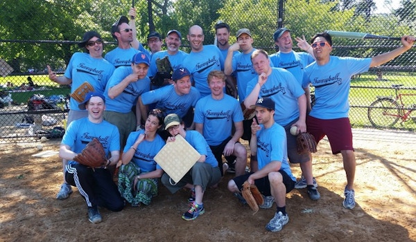 Nyc Comedians Play Softball Too T-Shirt Photo