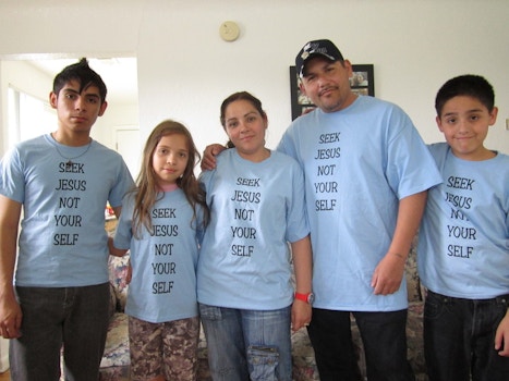 My First Family, All With Tee Shirts T-Shirt Photo