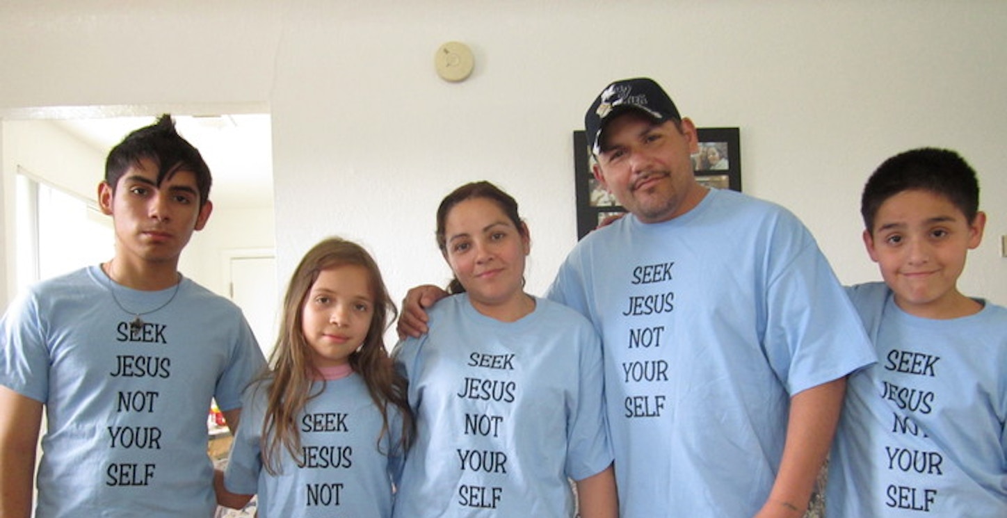 My First Family, All With Tee Shirts T-Shirt Photo