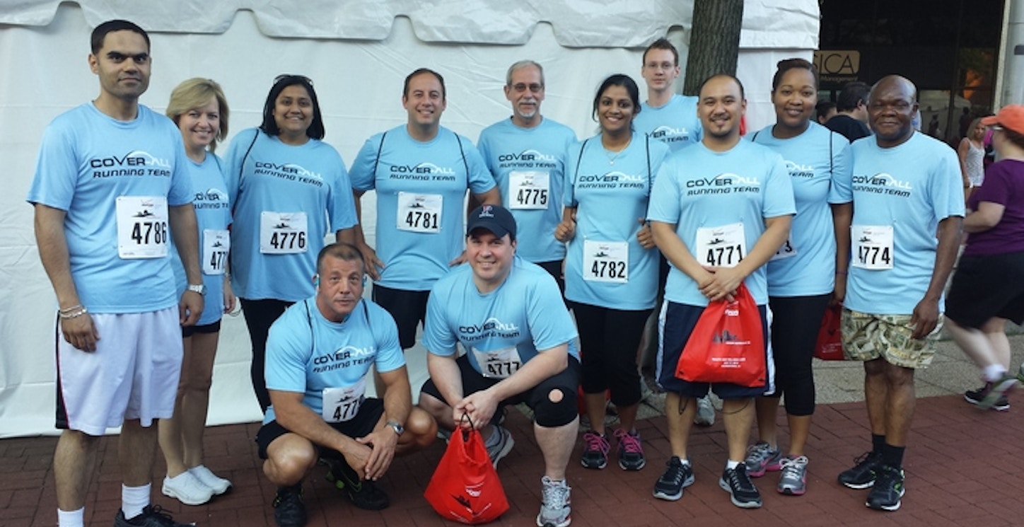 Team Cover All Tackles A 5k W/ Help From Custom Ink! T-Shirt Photo