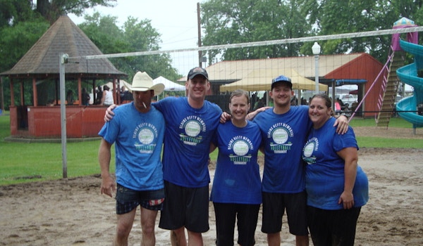 Memorial Sand Volleyball Tournament In Pouring Rain T-Shirt Photo