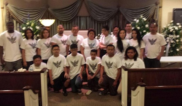 Picture of Our Lil Angel In Heaven Custom T-Shirt Design Our Lil Angel In Heaven T-Shirt Photo