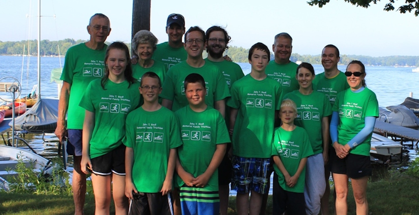John T Riedl Memorial Family Triathlon T-Shirt Photo