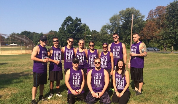 Picture of Kicking Balls Deep For Cancer! Custom T-Shirt Design Kicking Balls Deep For Cancer! T-Shirt Photo