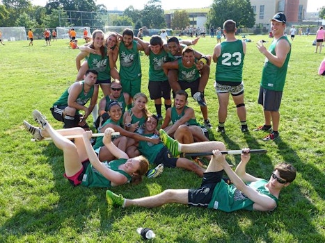 The Atomic Sloths Quidditch Team During The Northeast Regional Fantasy Tournament On Randall's Island T-Shirt Photo
