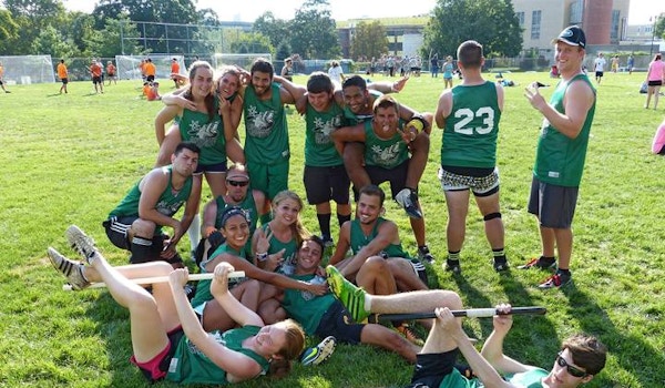 The Atomic Sloths Quidditch Team During The Northeast Regional Fantasy Tournament On Randall's Island T-Shirt Photo