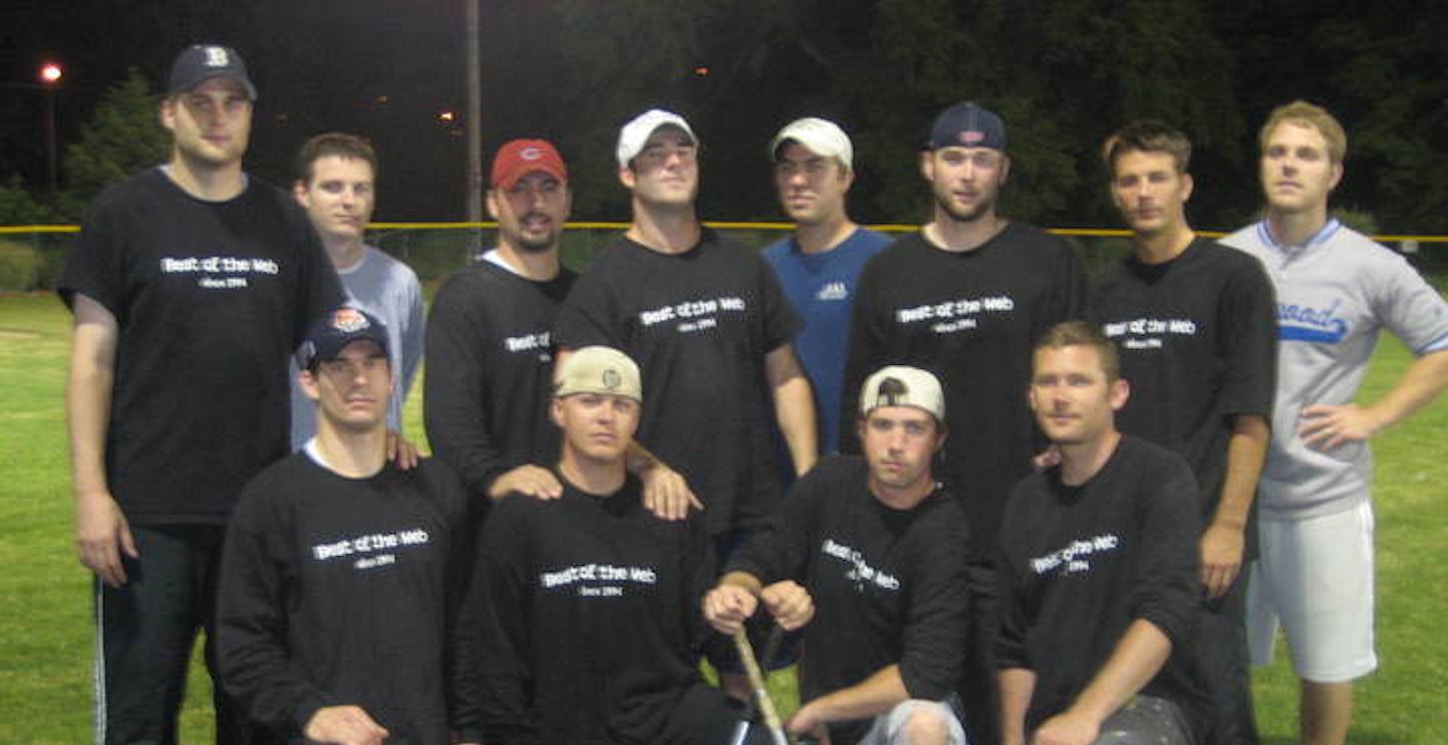 The Best Of The Web! Softball Team T-Shirt Photo