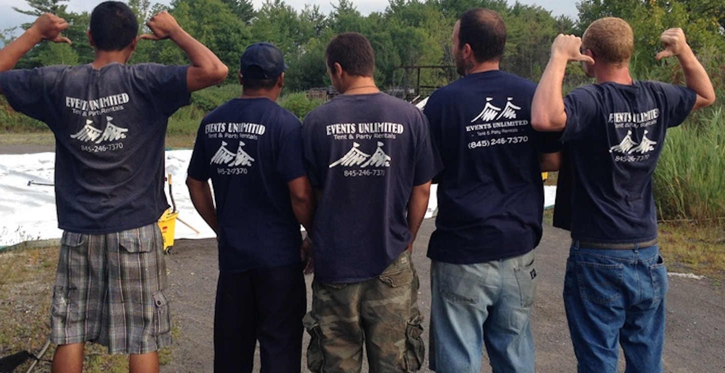 Events Unlimited Crew Looking Sharp In Our New Custom Ink Shirts! T-Shirt Photo