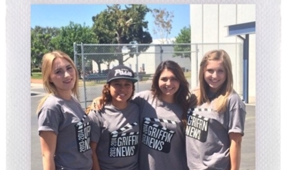 Los Alamitos High School's Video Production Class "Griffin News" Being Honored At The Spring Assembly! T-Shirt Photo
