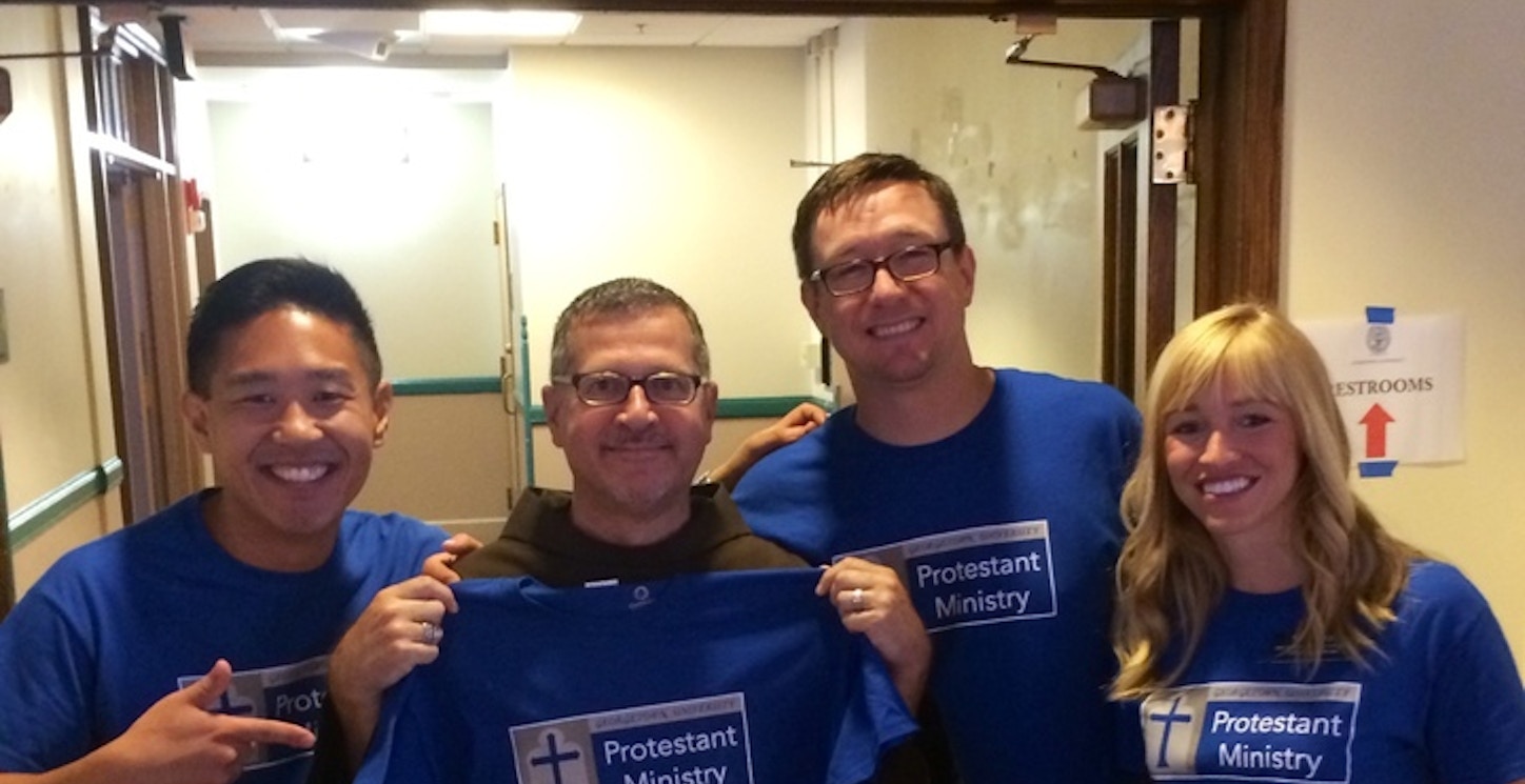 Hoya Saxa! Georgetown Loves Its Protestants! T-Shirt Photo
