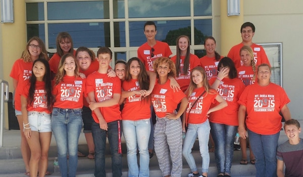Mt Dora High Showing Off Their Custom Ink Shirts At Yearbook Academy T-Shirt Photo