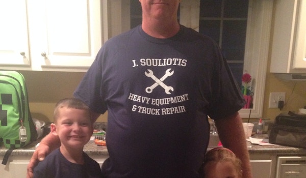 Dad And Kids T-Shirt Photo