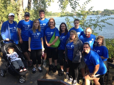 Team "Touched By Eileen" At Als Walk T-Shirt Photo