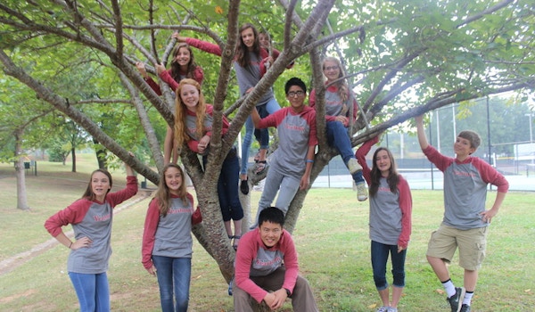 Yearbook Staff In Autumn T-Shirt Photo